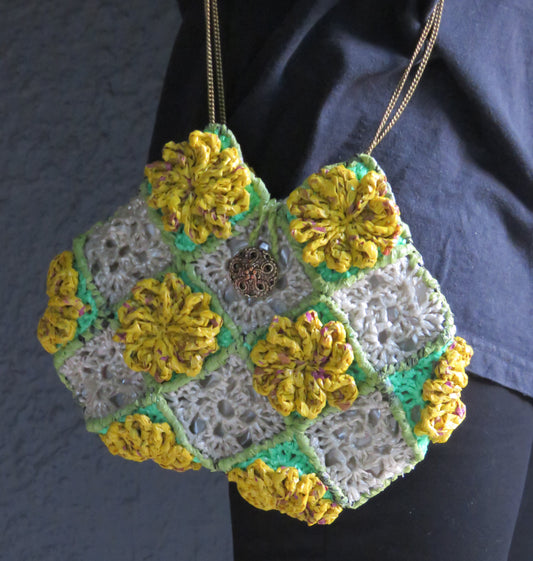 yellow flower handbag