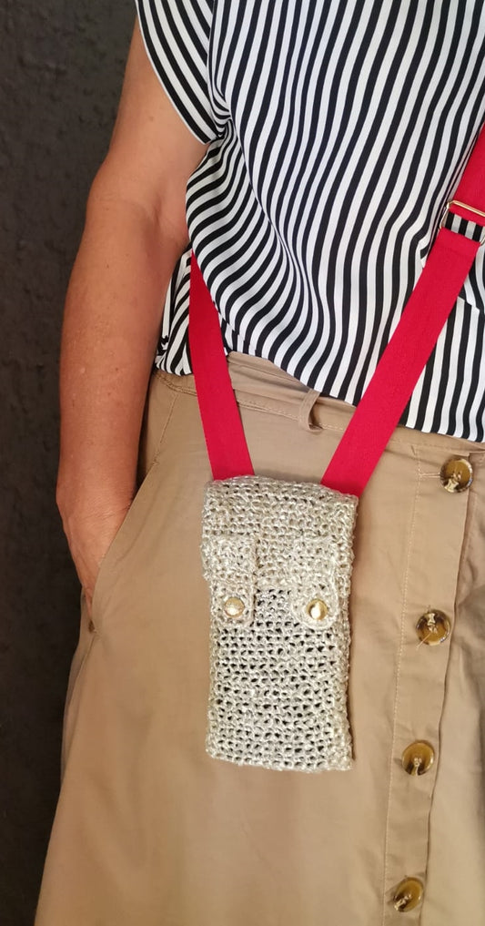 sand color cellphone bag